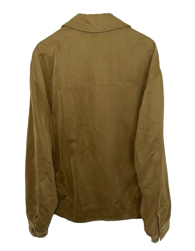 ERMENEGILDO ZEGNA Medium (IT 50) Full Zip Microfiber Bomber Jacket Brown Italy image 2