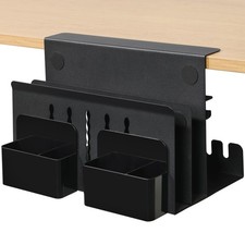Desk Side Storage, Under Desk Laptop Mount, Table Side Hanging File Organizer...
