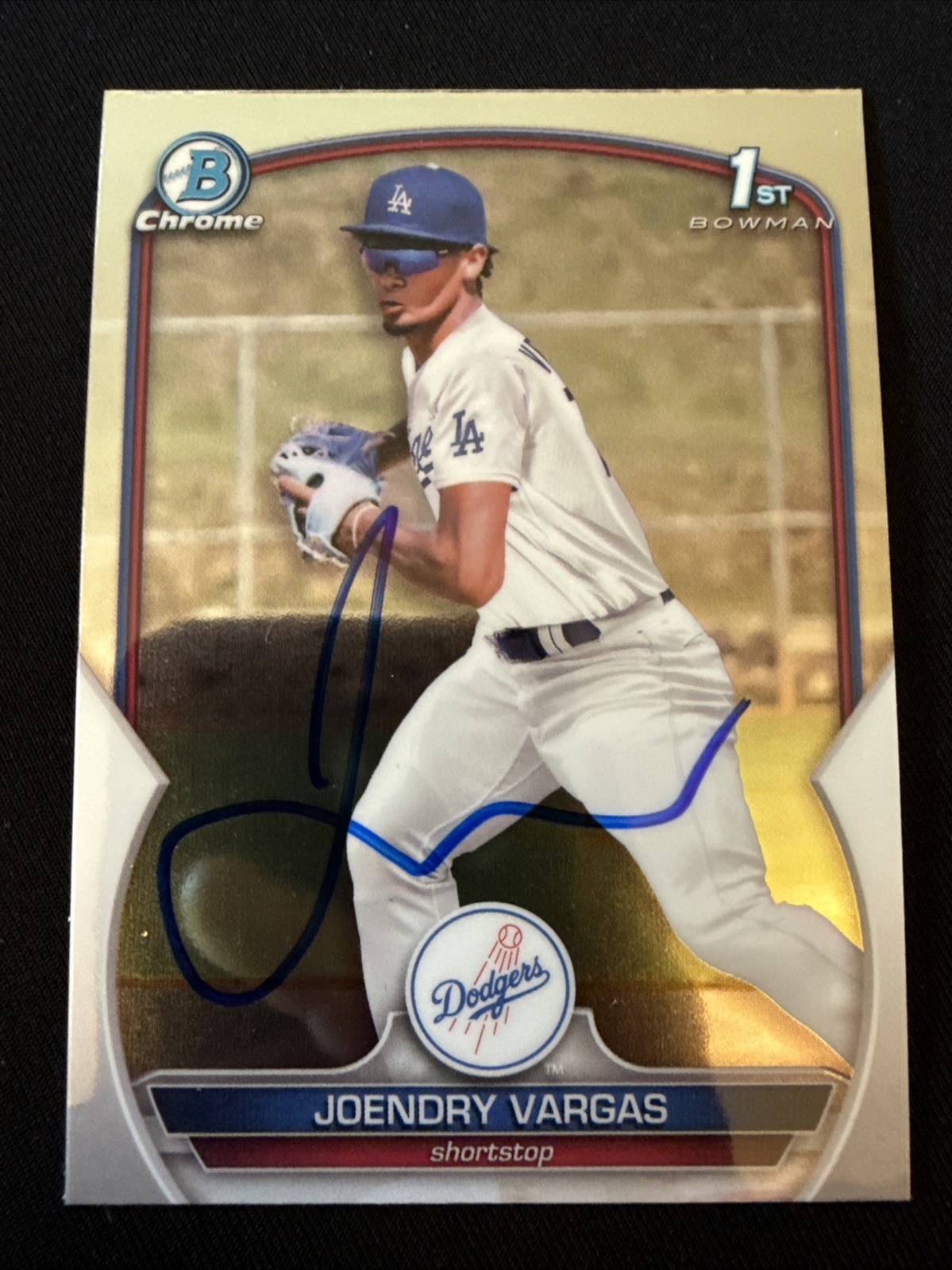 2023 Bowman Chrome Joendry Vargas Signed 1st Bowman Card BCP-218 Dodgers Auto RC
