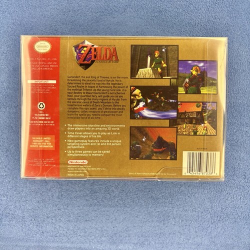 The Legend of Zelda Ocarina of Time Nintendo 64 N64 étui personnalisé réplique PAS DE JEU - Photo 2 sur 6