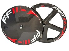 700c Tracktt Road Bike Wheels Carbon Fiber Front 5 Spokes Rear Disc Wheelset 700c Tracktt Road Bike Wheels Carbon Fiber Front 5 Spokes Rear Disc Wheelset