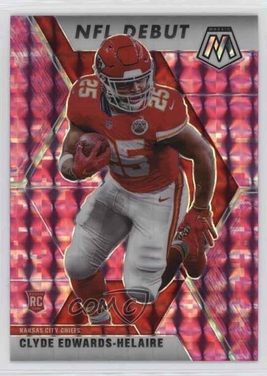 2020 Mosaic NFL Debut Pink Camo Prizm Clyde Edwards-Helaire #266 Rookie RC 1hn2