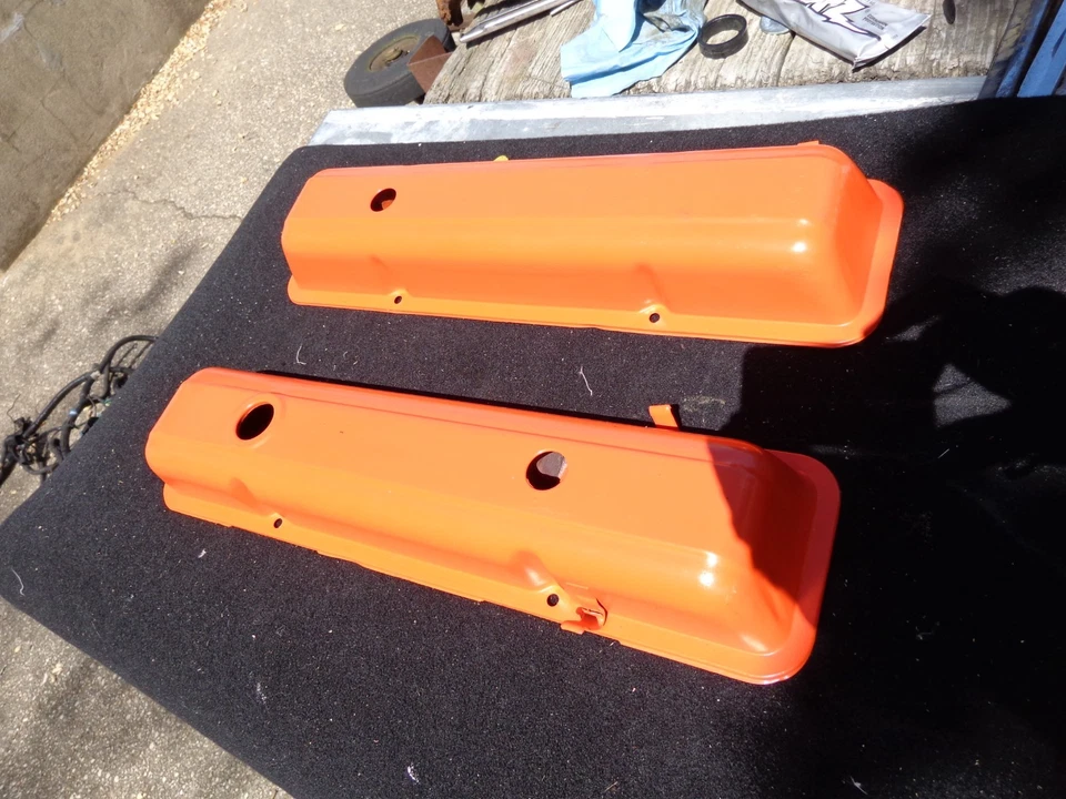 Vintage OEM GM Chevrolet 1970s Valve Covers CLEAN CHEVELLE NOVA CAMARO 1971 - Image 2 of 3