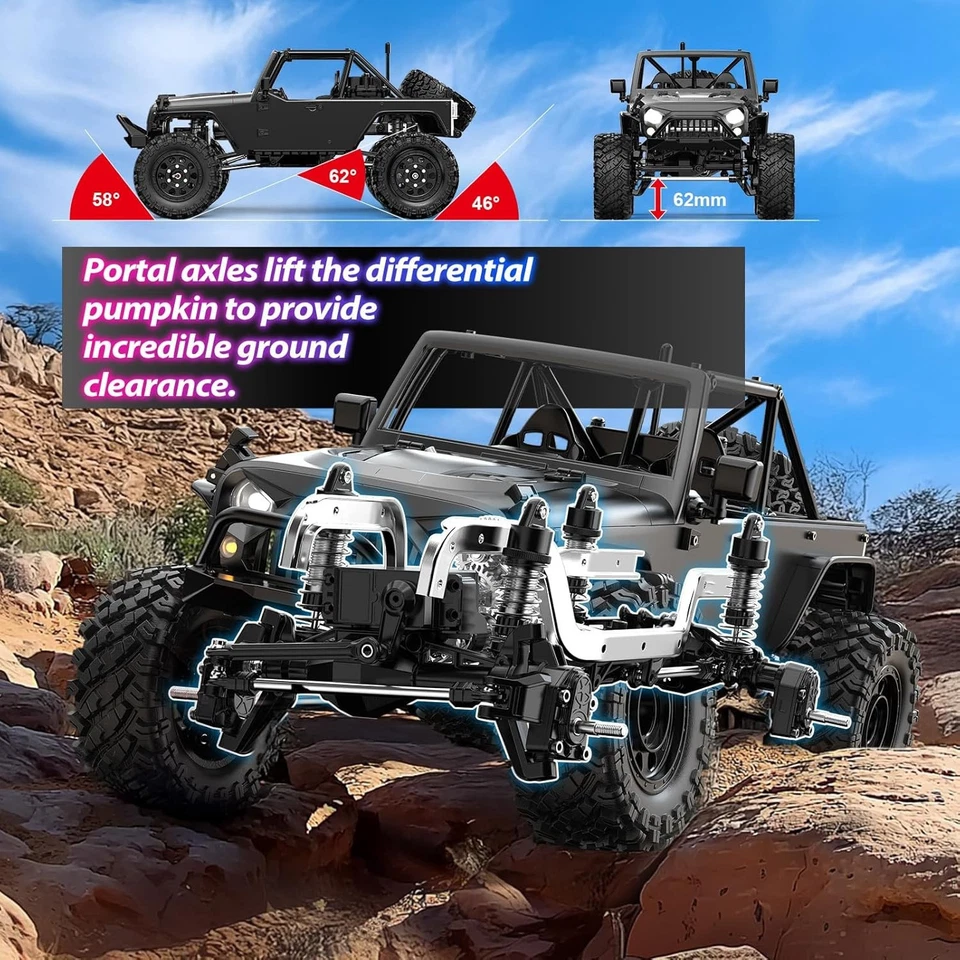 HYPERGO H12Y 1/12 Brushless 4X4 RC Rock Crawler Portal Axles Waterproof FREESHIP - Image 3 of 4