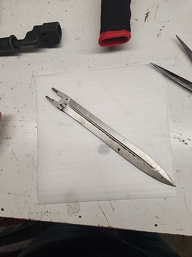 Vintage M/1896 Swedish Steel Mauser Bayonet Blade Only EJ AB Anchor Crown 
