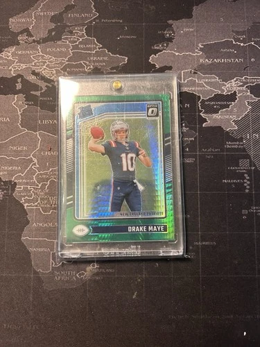 2024 Panini Donruss Optic - Rated Rookie Drake Maye #229 Green Hyper Prizm (RC)