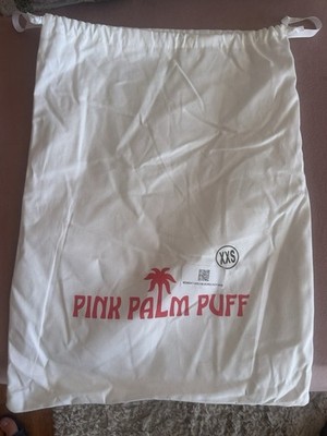 Pink Palm Puff Hoodie Dust Bag