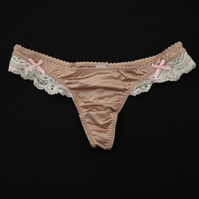 NEW Victoria's Secret VTG Angels Shiny Smooth Satin Thong Panties SMALL