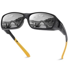 Duco Over-The-Eye Sunglasses, Polarized Lenses, Uv400 Protection, Pollen Protec_