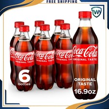 Coca-Cola Soda Pop Bottles, 16.9 fl oz, 6 pac...