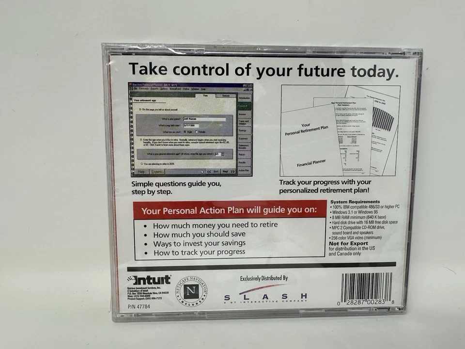 Quicken Financial Planner Win 95, Win 3.1 QuickPlan Edition NEW Sealed! - Image 2 of 4