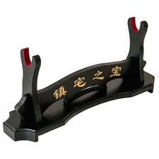 Schwerthalter Wandhalterung Holz Schwarz 1 Tier - Samurai Katana