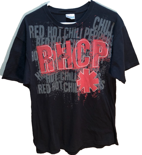 T-shirt Red Hot Chili Peppers 'RHCP Classic Asterisk' Noir - Homme, Coton, Neuf Avec étiquettes
