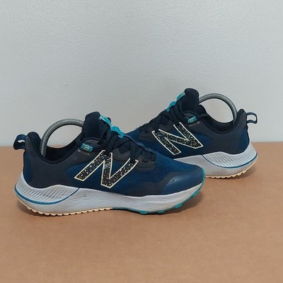 New Balance Nitrel v4 Trail Running Shoes Blue Gry Yellow  Womens SIZE 8.5