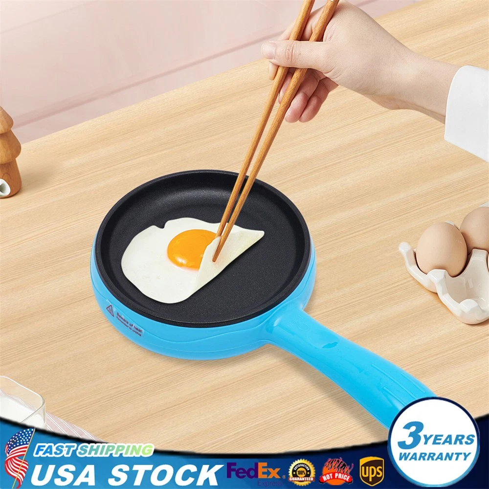 Non-stick Mini Fried Eggs Saucepan Small Frying Pan Flat Cookware Griddle Blue