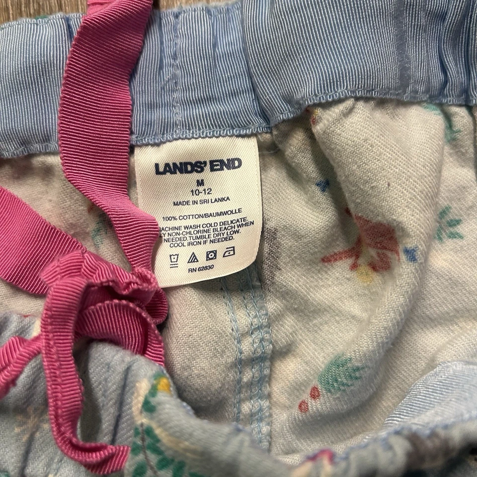 Pijama Lands End Niñas 12 Días de Navidad Vacaciones Franela Talla Mediana (10-12) Foto 3 de 3