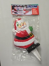 Vintage Mr  Mrs Santa Claus 3pc Christmas Lawn Stake Welcome Sign Decoration