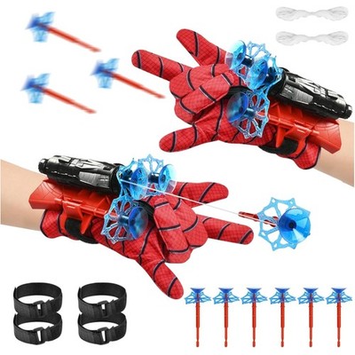 Kids Launcher Gloves Set, 2 Pairs, Safety Sucks Darts, Indoor Outdoor Play