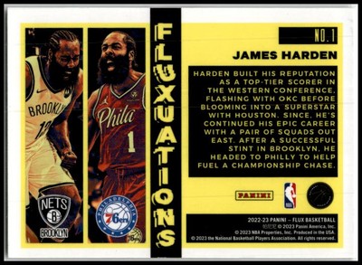 2022-23 Panini Flux Fluxuations #1 James Harden | eBay