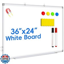 SRGAFIX 36"x24" Magnetic Whiteboard, Dry Erase White Board, Wall Mounted with