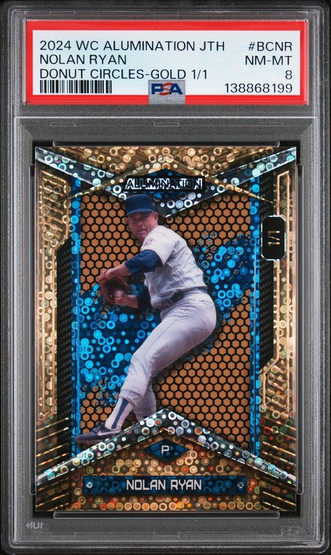 2024 WILD CARD ALUMINATION JUST THE HITS #BCNR NOLAN RYAN 1/1 PSA 8