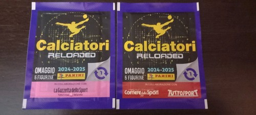 6 BUSTINE DIVERSE 1 ^ 2^ 3^USCITA CALCIATORI PANINI RELOADED 2024 -25 - Foto 2 di 4