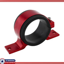 Universal Fuel Filter Mounting Bracket 50mm Aluminum Clamp Holder Rubber Insert