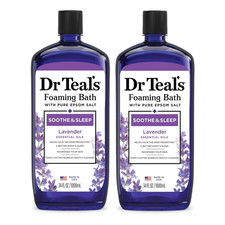 Dr Teal's Foaming Bath with Pure Epsom Salt with Lavender, 34 Fl Oz Pack of 2 
