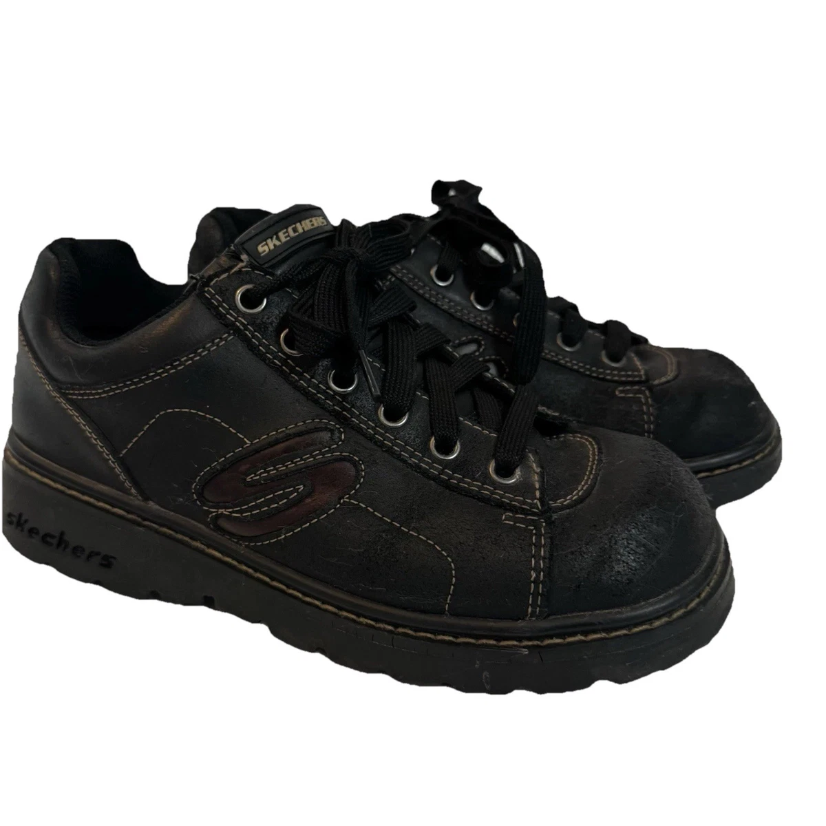 Vintage Y2k Skechers Chunky Shoes Platform Jammers Men’s Sz 9.5 Triple Black skechers jammers | eBay main image 4