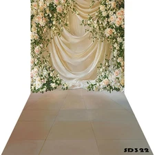 10'x20'Computer-painted Floral Curtain Wedding Scenic Backdrop Background SD322