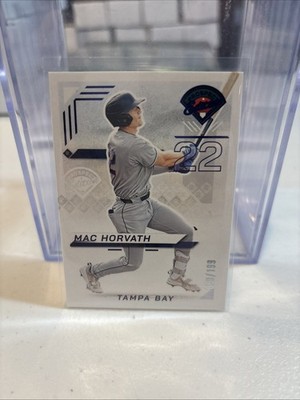 Mac Horvath 2025 Panini Prospect Edition #32 Rays Blue Parallel 59/199