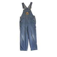 Vintage 1990s Winnie The Pooh Embroidered Overalls Youth Size Large 10/12