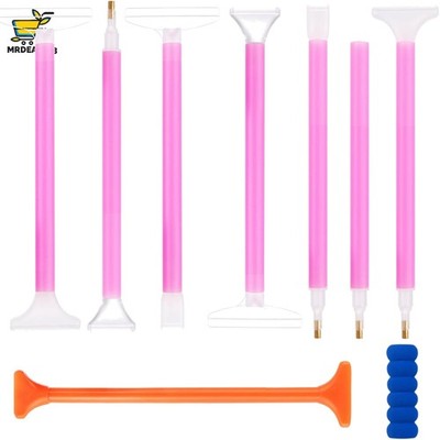 Hochwertiges 9-teiliges Diamond Paint Stift Set mit Ergonomischem Griff für DIY