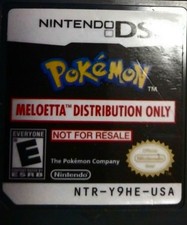 Pokemon Distribution Cartridge Meloetta NTR-Y9HE-USA Nintendo DS Rare