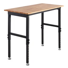 Uimoso 48 x 24 in Adjustable Workbench with 1500 lbs Capacity and Oak Wood Top