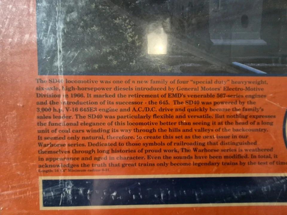 Lionel 6-11940 SP Warhorse Diesel Set Factory Sealed - Image 2 of 4