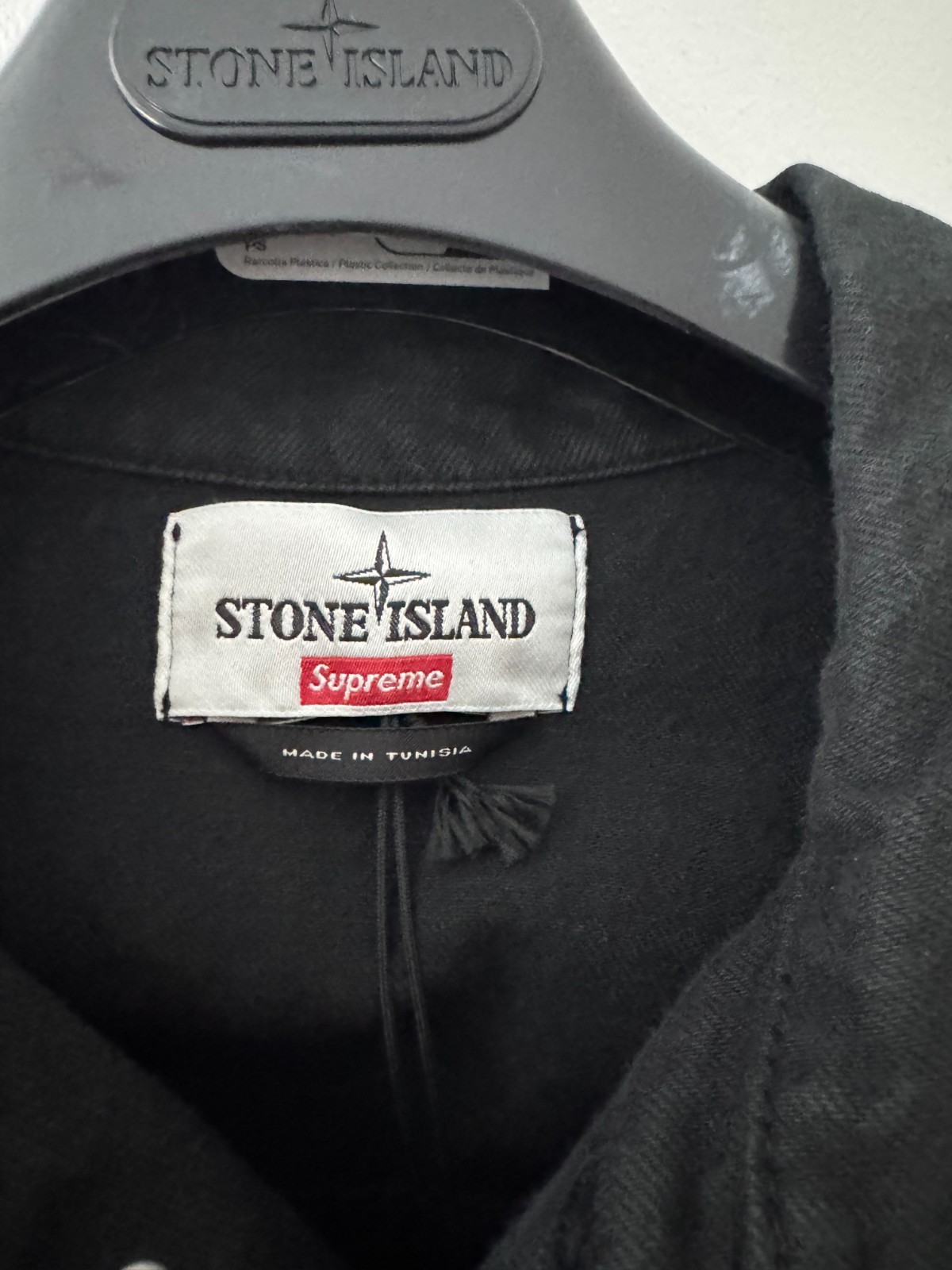 Supreme Stone Island Denim Trucker Jacket Black Medium Brand New image 5
