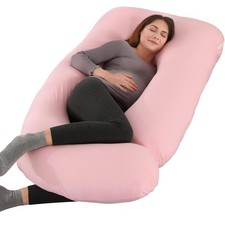 Victostar 57" U-Shape Pregnancy Maternity Pillow, Full Body Support, Removable C