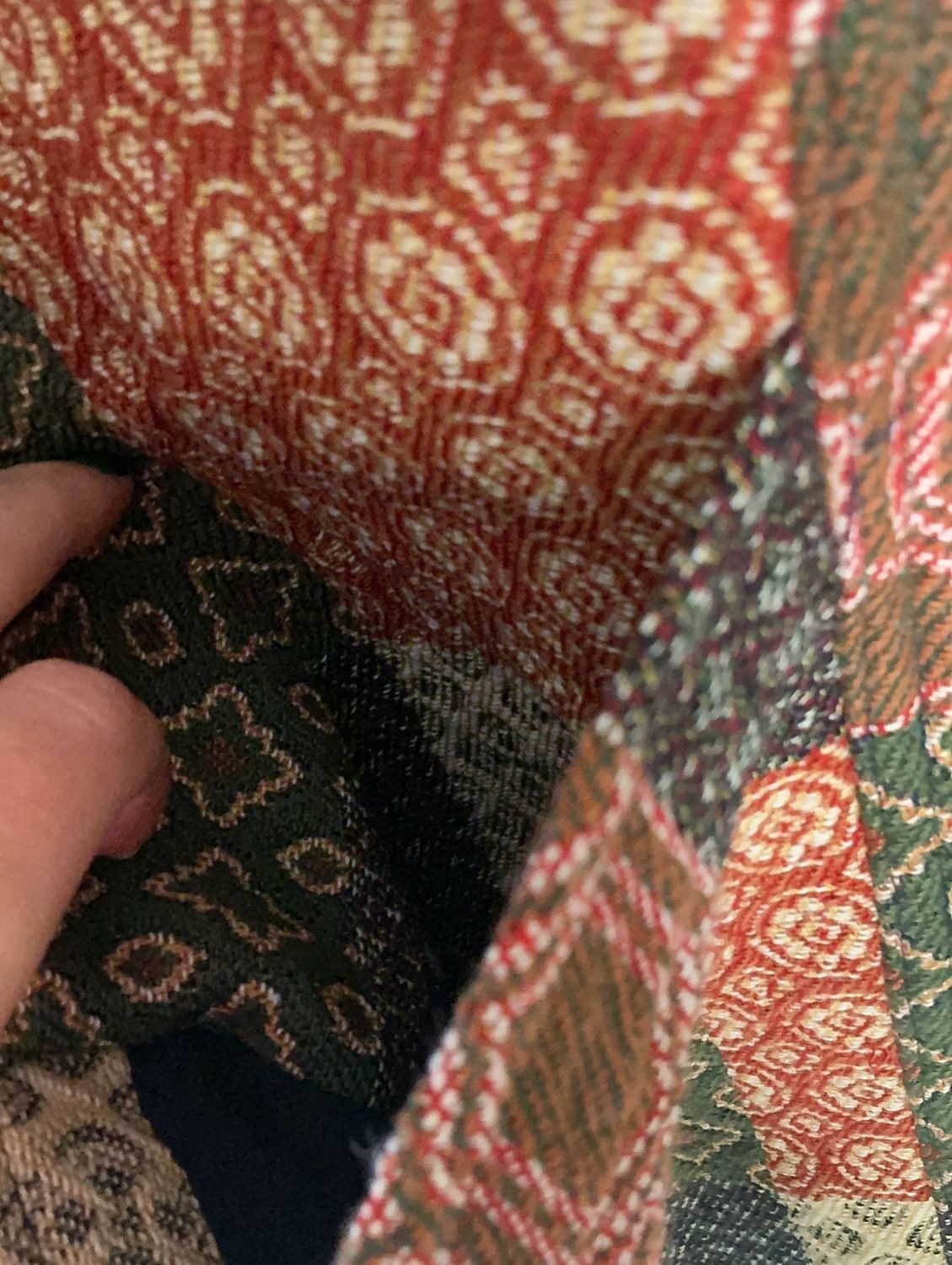 Sézane Will Patchwork Pattern Jacket Multicolour … - image 9