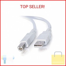 Cables To Go 13401 USB 2.0 A Male to B Male Cable, White 15 Feet 