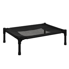 24.5" Elevated Dog Bed Pet Bed Dog Cot Indoor Outdoor Pets up to 25lbs Black