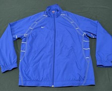 Nike Royal Blue/ White Vintage 90s Windbreaker Track Jacket Full Zip, Mens Large