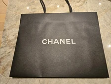 Authentic CHANEL Genuine Black Paper Shopping Gift Empty Bag 17" x 13" x 6"