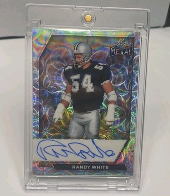  Randy White #4/9 On Card Auto HOF 2026 Leaf Metal Dallas Cowboys Silver 