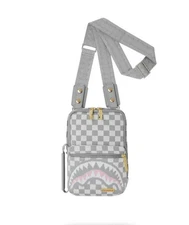 SPRAYGROUND KNIT SHARKS IN PARIS IN CREAM OG SLING B7851 NEW IN BAG WITH TAGS