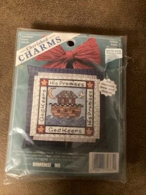 VTG. Dimensions Cherished Charms God's Promise Counted Cross Stitch Kit 72365NIP