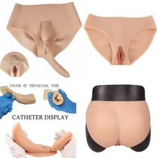 Silicone Underwear Shorts Panty Fake Vagina Transgender For Crossdresser