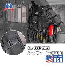 Roll Bar Storage Saddle Bag Organizer For Jeep Wrangler Tj Jk Jl 4dr 1997-23 Roll Bar Storage Saddle Bag Organizer For Jeep Wrangler Tj Jk Jl 4dr 1997-23