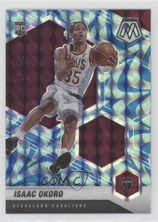 2020-21 Panini Mosaic Rookie Reactive Blue Prizm Isaac Okoro #212 uk2