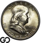 1948 Franklin Half Dollar, Full Bell Lines, Beautiful Toner, Gem BU++ FBL